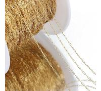 DFLINGA 20 Metri di Catena in Acciaio Inossidabile Color Oro con Perline Sottili, Catene Fai da Te per Braccialetti, collane, Gioielli all'Ingrosso