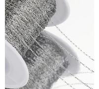 DFLINGA 20 Metri di Catena in Acciaio Inossidabile Color Oro con Perline Sottili, Catene Fai da Te per Braccialetti, collane, Gioielli all'Ingrosso