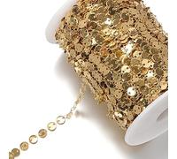 DFLINGA 5 Metri Catena in Acciaio Inossidabile Dorato a Forma di Stella, Spessa, per collane, bracciali, Gioielli Fai da Te, Senza sbiadimento