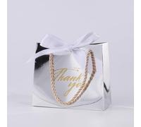 DFLINGA Confezione da 20/50 Piccole Buste Regalo di Ringraziamento, Buste Regalo per Ospiti, Buste Regalo in Carta con Manici per Matrimonio, Baby Shower