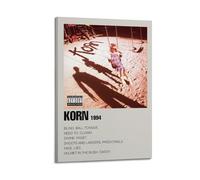 DFMY KORN 1994 - Poster decorativo da parete su tela con album musicali e film, pittura decorativa per soggiorno e camera da letto, 30 x 45 cm, con cornice