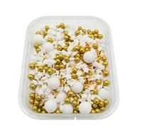 DFPRIME Sprinkles per torte - Oro Stelline 60g Decorazioni per Torte Commestibili - Stelline e Perle di Zucchero Zuccherini Decorativi per Dolci Cake Desig - Decorazioni Torta compleanno