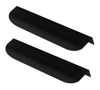 DFrywdgSEY Maniglia a scomparsa, Maniglie for cassetti e armadi in lega di alluminio, maniglie a scomparsa for cucina, for, nere, 2 pezzi(Hole distance 64mm)