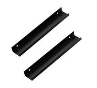 DFrywdgSEY Maniglia a scomparsa, Maniglie nascoste nere for armadio e credenza da cucina, 2 pezzi(Hole distance 700mm)