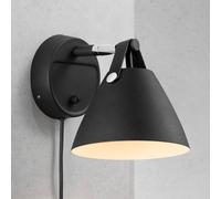 DFTP by Nordlux Applique Strap con aggancio di cuoio, nera DFTP by Nordlux