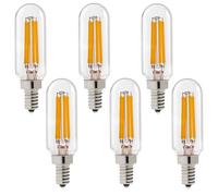 DFTRIF 6 Pezzi Lampada a LED T25 Tubular LED Filament Lampadine 4 W Lampada a Sospensione lampadario E12 110V E14 220 V Bianco Caldo 2700K,E12 110v