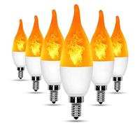 DFTRIF Lampadine a LED simulate Bulbs 15W 110-240V Luces Home Accessori elettronici Lampada Fiamma Effetto Effetto Lampadine Lampada 6pcs,E27 Base