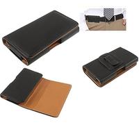 DFV mobile - Case Belt Clip Synthetic Leather Horizontal Premium Compatibile con Lava Iris 500 - Black