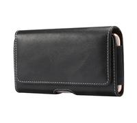 DFV mobile - Custodia orizzontale da cintura in pelle sintetica con chiusura magnetica compatibile con Cat S42 H+ (2021) - Nero
