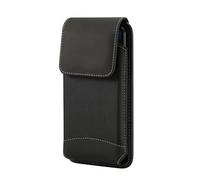 DFV mobile - Custodia verticale da cintura in nylon Oxford e pelle sintetica compatibile con LEICA LEITZ PHONE 2 (2022) - Nero