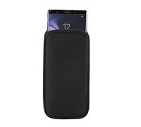 DFV mobile - Neoprene Sock Sleeve Case per Smartphone Soft Shockproof Scratch Resistant Washable Hygienic Slim Slide-In Protection per Blackview Wave 9C (2025) - Black