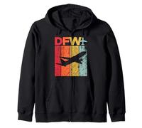 DFW Aeroporto di Dallas Fort Worth Felpa con Cappuccio