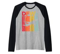 DFW Aeroporto di Dallas Fort Worth Maglia con Maniche Raglan