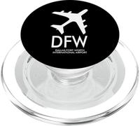 DFW DALLAS FORT WORTH CODICE AEROPORTO ETICHETTA BAGAGLIO TEXAS USA PopSockets PopGrip per MagSafe
