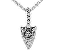 DFWY Collana Ciondolo Gungnir Spear di Nordic Runic Odin, Uomo Acciaio Inossidabile Viking Valknut Simbolo Spear Head Amuleto, Gotico Medievale Vintage Gioielli Regalo di Natale