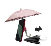 DFXIU Ombrellone per Telefono con Ventosa, 2 Pezzi - Copriparasole per Smartphone, Design Carino Maialino - Porta Telefono da Esterno per Protezione dal Sole