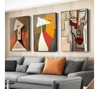 DFZEWKI Picasso Classic Abstract Woman Wall Art Poster Stampe Modern Living Room Decor Canvas Painting Murales Immagini Opera d'arte 20x35cm (8x14in) x3 Senza cornice