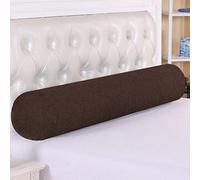 DG Catiee Cuscino cilindrico rotondo, per testiera del letto, supporto per il collo, morbido e confortevole, cuscino lombare per divano, letto, con chiusura a fessura (20 x 80 cm, caffè)