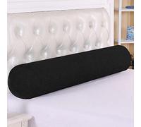 DG Catiee Cuscino cilindrico rotondo, per testiera del letto, supporto per il collo, morbido e confortevole, cuscino lombare per divano, letto, con chiusura dello spazio (20 x 150 cm, nero)