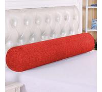 DG Catiee Cuscino cilindrico rotondo, per testiera e collo, morbido e confortevole, cuscino lombare per divano, letto, con chiusura dello spazio (20 x 150 cm, rosso)