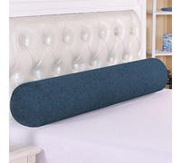 DG Catiee Cuscino cilindrico rotondo, per testiera e collo, morbido e confortevole, cuscino lombare per divano, letto, con chiusura dello spazio (12 x 90 cm, blu navy)