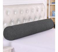 DG Catiee Cuscino cilindrico rotondo per testiera, supporto per collo, morbido e confortevole, cuscino lombare per divano e letto, con chiusura dello spazio (15 x 150 cm, grigio scuro)