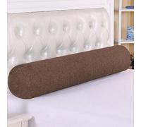 DG Catiee Cuscino cilindrico rotondo per testiera, supporto per collo, morbido e confortevole, cuscino lombare per divano, letto, con chiusura dello spazio (15 x 70 cm, marrone)
