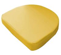 DG Catiee Cuscino per sedia impermeabile, a forma di U, 40/45/48 cm, cuscino spesso per sedia da esterno, per casa, cucina, ufficio, giardino (48 x 48 x 3 cm, giallo)