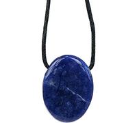 Dg-exodif Collana Sodalite Pietra ovale forata Cordoncino nero, Pietra, Sodalite