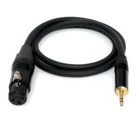 DG Systems - Cavo microfonico da XLR femmina a mini-Jack 3.5mm per pc, videocamera - Made in Italy (3 mt)