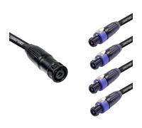 DG Systems - Fan-In Spider Speakon NLT8M a 4 NLT4F, 4 cavi 2x2.5 - Made in Italy