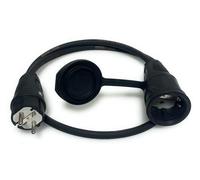 DG Systems - Prolunga Schuko, connettori in gomma e cavo ultraflessibile Titanex 3x1.5 - Made in Italy (1 mt)