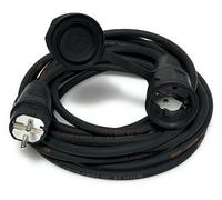 DG Systems - Prolunga Schuko, connettori in gomma e cavo ultraflessibile Titanex 3x1.5 - Made in Italy (5 mt)