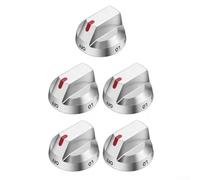 DG64-00473A Set di manopole per stufa, 5 pezzi, controlli in metallo per Samsung NX58M6850SS NX58H5600SS NX58H5650WS, per bruciatori a gas