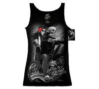 DGA David Gonzales Art Ride Or Die Chick Biker Babe Tattoo Canotta Juniors