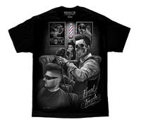 DGA David Gonzales Arte Fresh Cut Final Touch Barbiere Teschi Rockabilly T Shirt