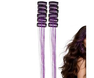 Dgayaeic Fermagli Per Capelli Con Tinsel - 12 Pezzi 50 cm o Tinsel Glitter - Per Capelli Splendenti | Per Feste Quotidiane Raduni Costume Celebrazione Party Cosplay Festival e Compleanno