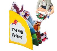Dgayaeic Libro di Stoffa,Giocattolo Educativo Portatile da Viaggio - Libro Sensoriale di Apprendimento per Bambini,per Casa Aereo Aula Viaggio in Automobile Vacanza Scuola Materna Compleanno