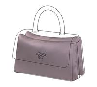 DGAZ Cuscino in Raso per Borsa Chanel Coco Handle, 2 Pezzi Inserto con Schiuma di Memoria, Supporto per Borse di Lusso (Konjac purple, Mini)
