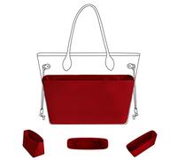 DGAZ Inserto organizer in seta per Tote, adatto per LV Neverfull PM/MM/GM, organizer morbido come la seta, per borse e organizer per borse di lusso (rosso vino, MM)