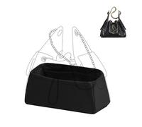 DGAZ Organizzatore Leggero in Seta per Borsa, Bag in Bag, Inserto Interno per Chanel 25C Hobo Mini/S/M/L, Organizer per Borsa Donna Lusso (Nero, Small)