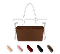 DGAZ Seta Interno Borsa Organizer per Neverfull-BB/PM/MM/GM, Borsa in Borsa Organizzatore Interno Borsatta, Borsa Organizzatore Leggera (Oro, GM)