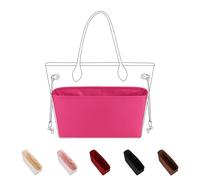 DGAZ Seta Interno Borsa Organizer per Neverfull-BB/PM/MM/GM, Borsa in Borsa Organizzatore Interno Borsatta, Borsa Organizzatore Leggera (Framboise, PM)