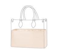 DGAZ Seta Organizer da Borsa, Organizzatore Interno Borsa per OnTheGo BB/PM/MM/GM, Inserto per Organizzatore Leggero (Craie, MM)