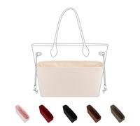 DGAZ seta organizer per LV Neverfull PM/MM/GM, donne borsetta organizer, Organizzatore di borsa leggero (Craie, MM)