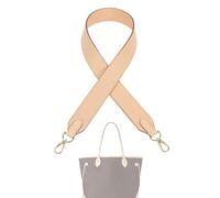 DGAZ Tracolla in Pelle Vacchetta per Borsa Neverfull, Cintura di Ricambio per Spalla e Tracolla Corta, Larghezza 3,8 cm, Lunghezza 90 cm, con Confezione Regalo (Beige)