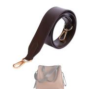 DGAZ Tracolla in Pelle Vacchetta per Borsa Neverfull, Cintura di Ricambio per Spalla e Tracolla Corta, Larghezza 3,8 cm, Lunghezza 90 cm, con Confezione Regalo (Glossy Brown)
