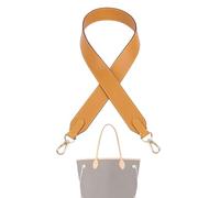 DGAZ Tracolla in Pelle Vacchetta per Borsa Neverfull, Cintura di Ricambio per Spalla e Tracolla Corta, Larghezza 3,8 cm, Lunghezza 90 cm, con Confezione Regalo (Beeswax)