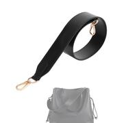 DGAZ Tracolla in Pelle Vacchetta per Borsa Neverfull, Spallaccio Corto di Ricambio, Larghezza 3,8 cm, Lunghezza 65 cm, con Confezione Regalo (Glossy Black)