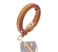 DGAZ Tracolla in Vacchetta Pelle per borsa Speedy, Tracolla di ricambio con confezione regalo e anelli a D, Lunghezza Regolabile 90-120cm (Apricot Yellow, Larghezza 1,5cm)